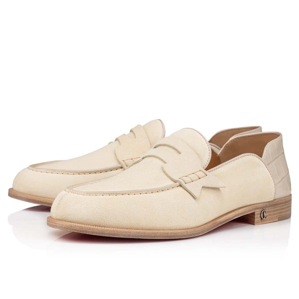 Loafers Christian Louboutin Penny No Back ανδρικα ασπρα | 8T53YdLb