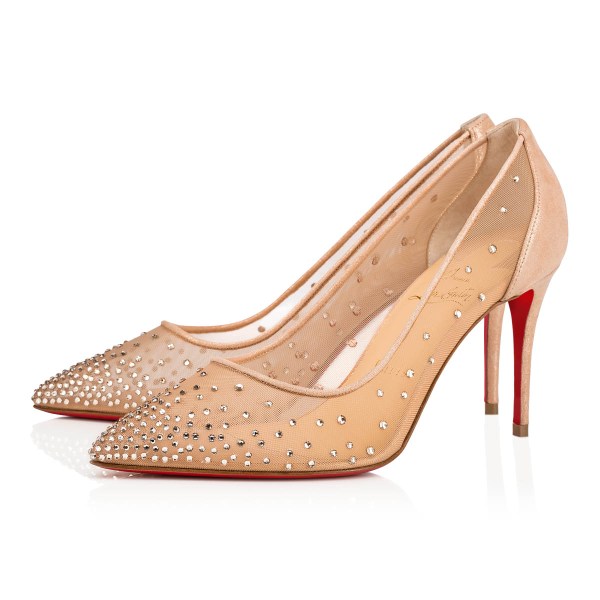 γοβεσ Christian Louboutin Follies Strass γυναικεια Μπεζ | l1muHtPb