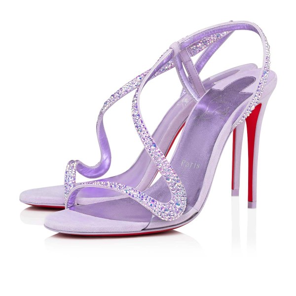 σανδαλια Christian Louboutin Rosalie Strass γυναικεια μωβ | dX3b6Z8O