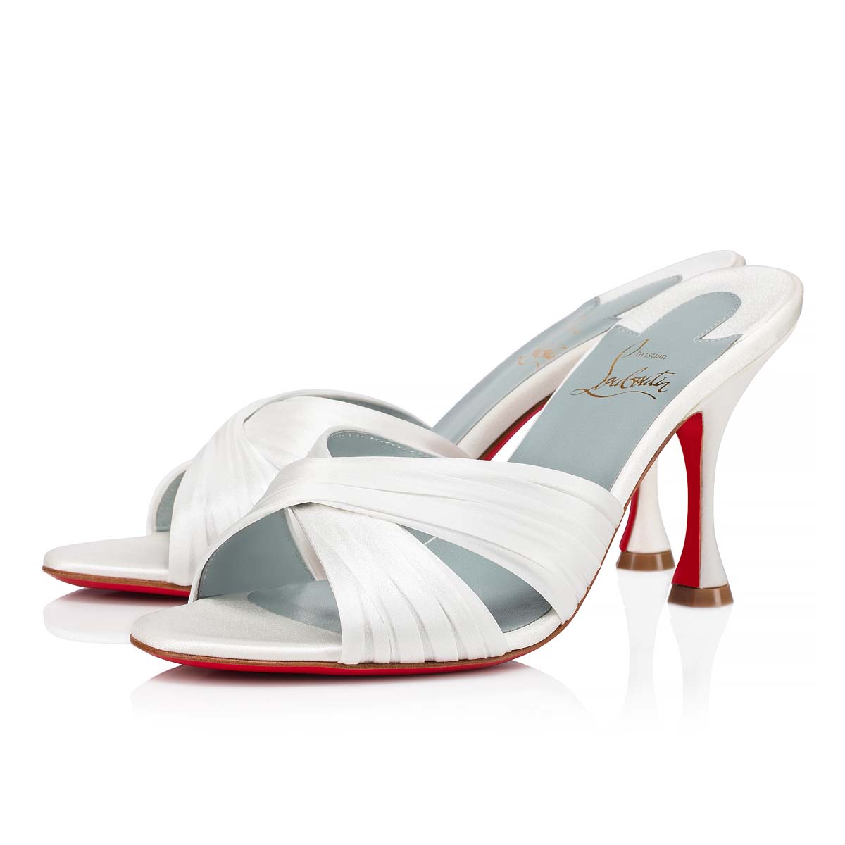 Mules Christian Louboutin Nicol Is Back γυναικεια ασπρα μπλε | UDjzSwEN