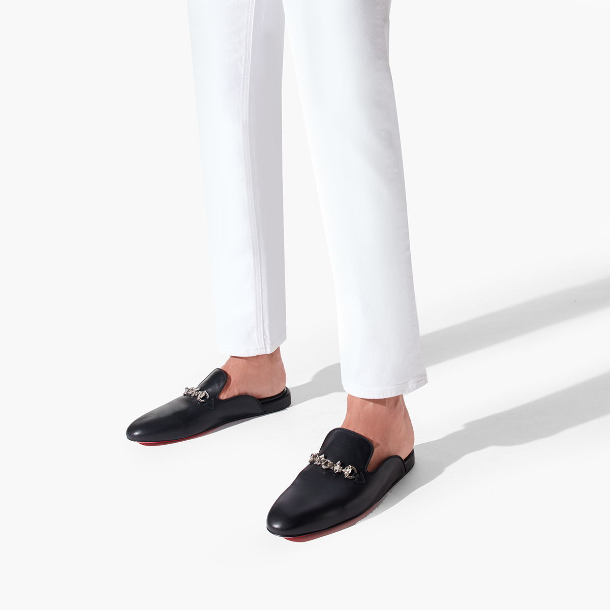 Slip Ons Christian Louboutin Coolito Swing ανδρικα μαυρα ασημι | ZeIat0XG