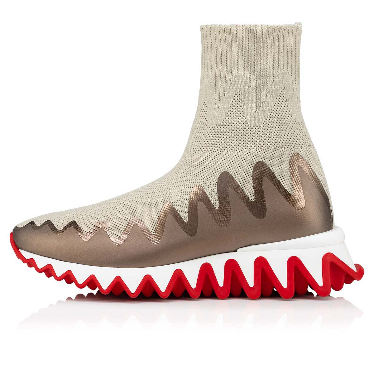 Αθλητικά Παπούτσια Christian Louboutin Sharky Sock γυναικεια Μπεζ | qnC5lCPT