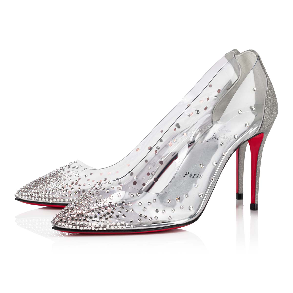 γοβεσ Christian Louboutin Degrastrass Pvc γυναικεια ασημι | UK0Rm9g4