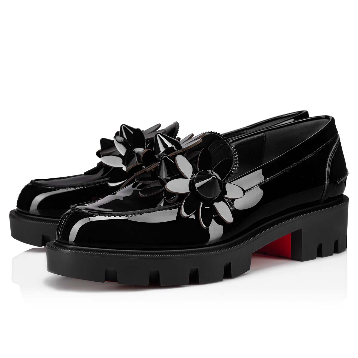 παπουτσια μπαλαρινεσ Christian Louboutin Daisy Spikes Moc γυναικεια μαυρα | kEn2jqGH