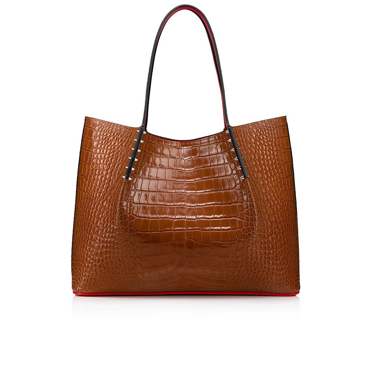 τσάντεσ tote Christian Louboutin Cabarock Large γυναικεια καφε | 4GEexZZ7